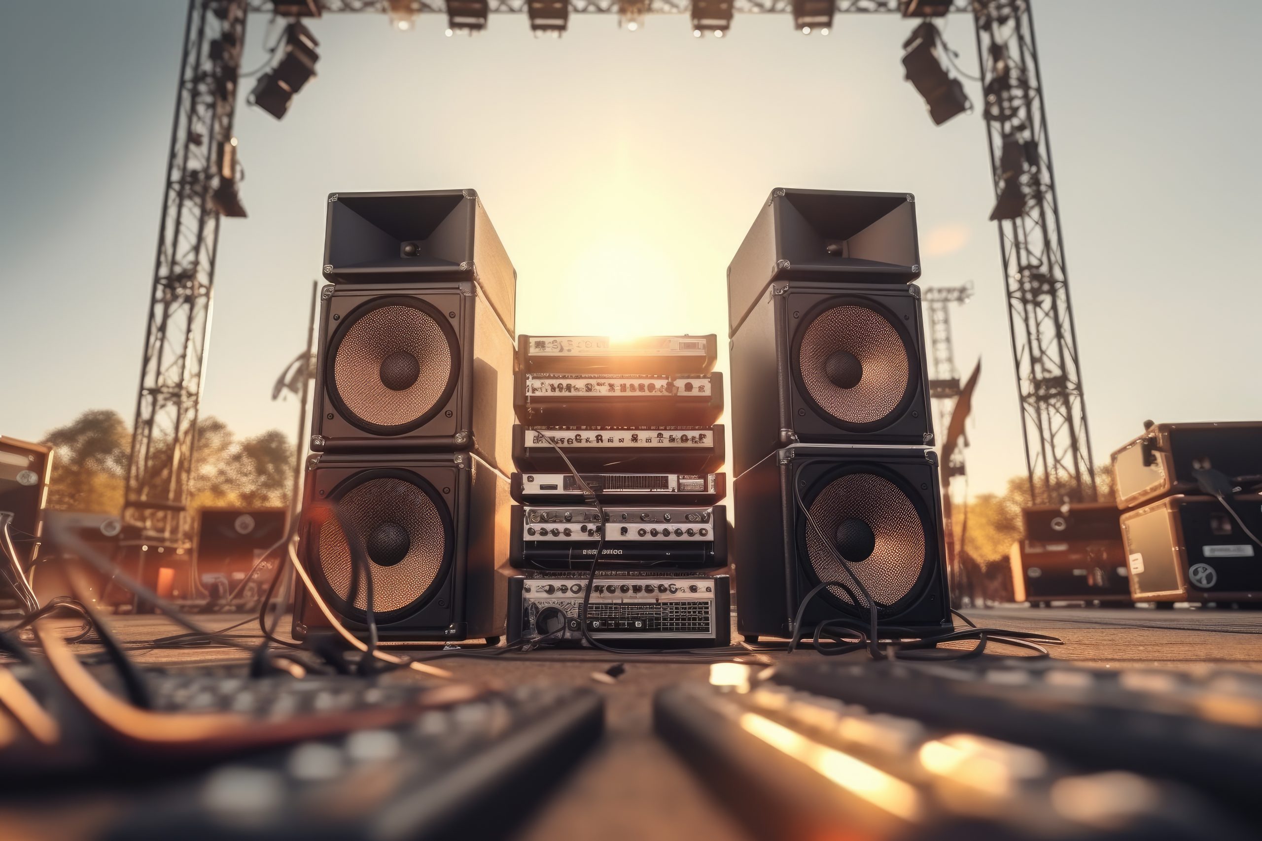 escena relacionada con la musica en 3d
